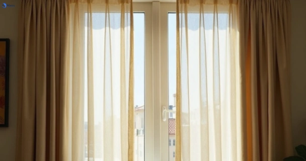 Dull dusty drapes in hoxton-park-nsw before professional cleaning